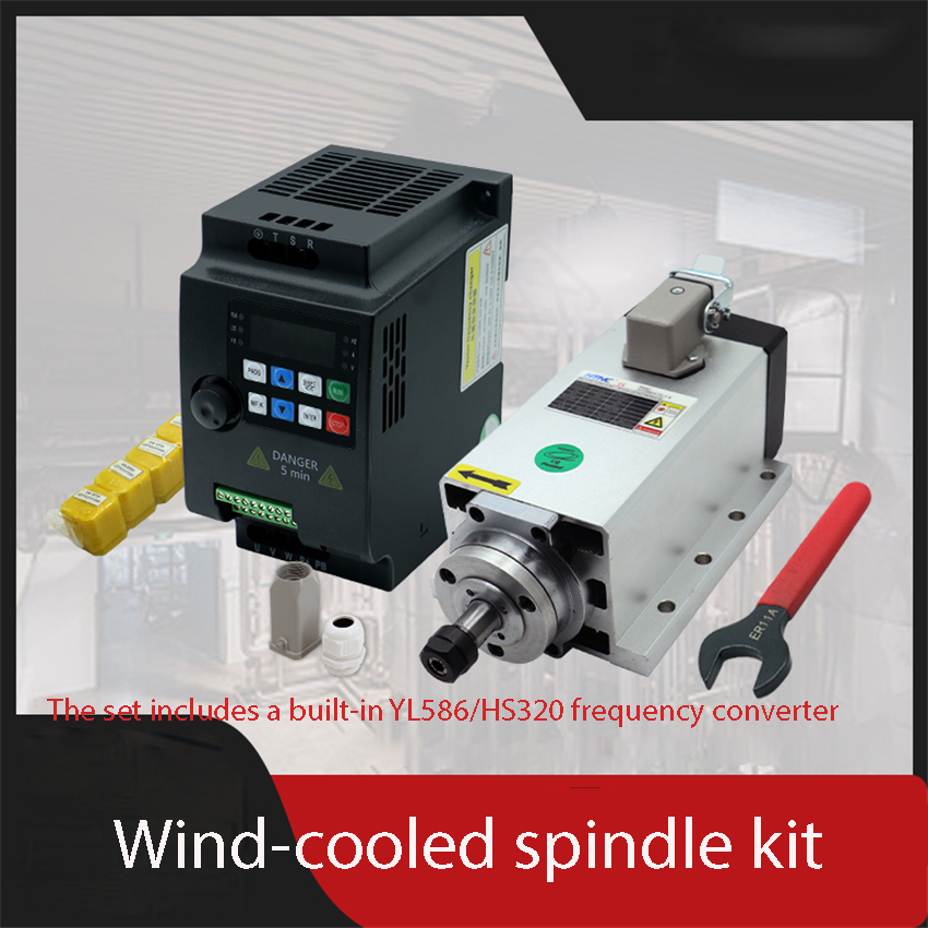 Air Cooled 1.5Kw Spindle Motor Inverter 110V - 1.5KW HIZ80x73-1.5 مربع تبريد الهواء المغزل