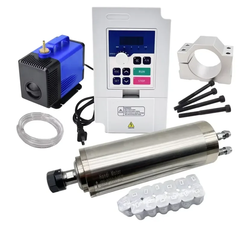 2.2Kw Water Cooled Spindle Kit Vfd - طقم محرك مغزلي CNC مبرد بالماء