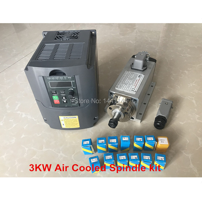 Er20 Collet Chuck Spindle Motor 220V - المغزل تبريد الهواء 3KW 220 فولت/380