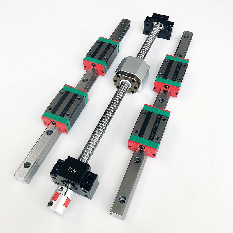 Hgr20 Linear Guide Rail Ballscrew Set - 2 مجموعة من قضبان التوجيه الخطية