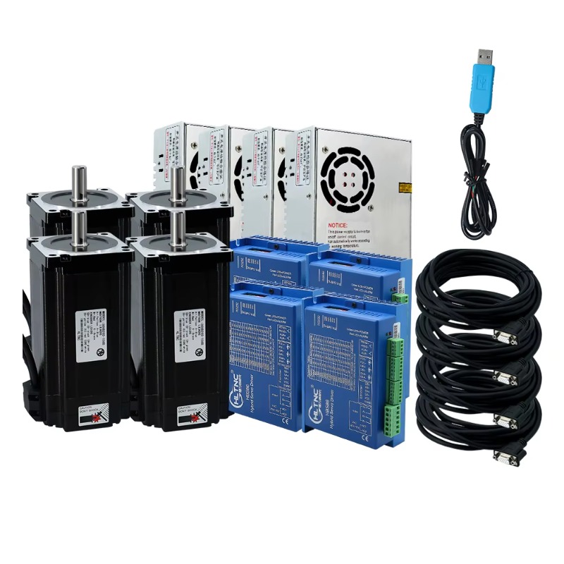 Hybrid Servo Driver Nema 34 8.5Nm - طقم محرك ستيبر مغلق الدائرة رباعي