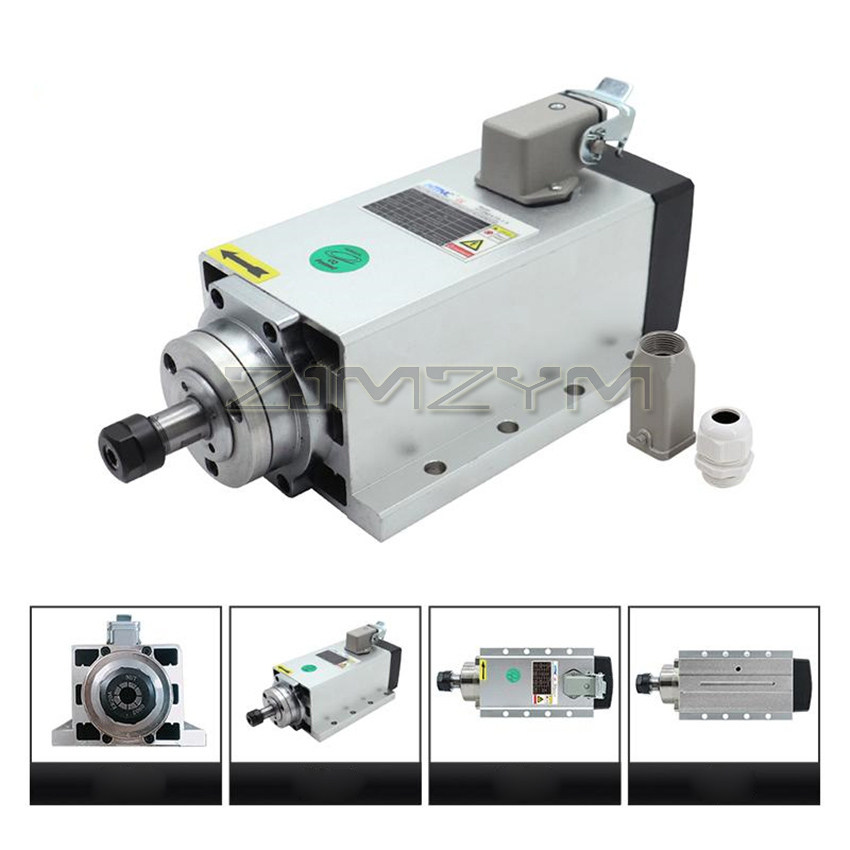 1.5KW HIZ80x73-1.5 مربع تبريد  - مراجعة Air Cooled 1.5Kw Spindle Motor Inverter 110V وسعره