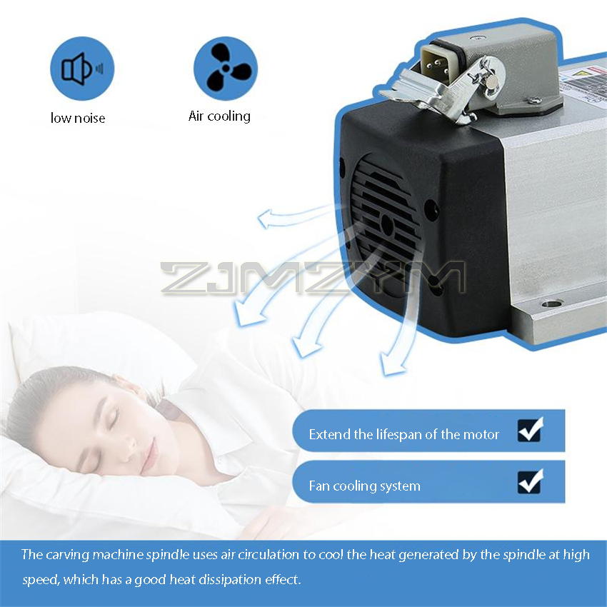 1.5KW HIZ80x73-1.5 مربع تبريد  - مراجعة Air Cooled 1.5Kw Spindle Motor Inverter 110V وسعره