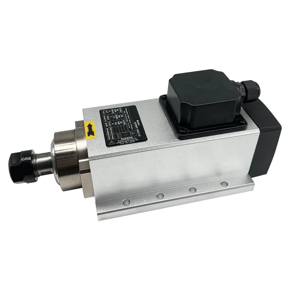 طقم محرك مغزل CNC مربع الشكل ب - مراجعة Air Cooled 1.5Kw Spindle Motor Inverter 110V وسعره