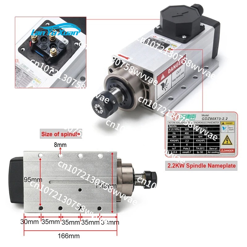طقم محرك مغزلي CNC مبرد بالهوا - مراجعة Air Cooled 1.5Kw Spindle Motor Inverter 110V وسعره