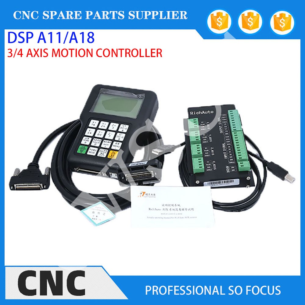 3-محور 4-محور ماكينة بتحكم رقم - مراجعة Richauto A11 Dsp Controller 3 Axis وسعره