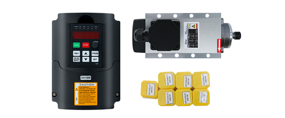 HLTNC 1.5kw فلاش تبريد الهواء  - مراجعة Air Cooled 1.5Kw Spindle Motor Inverter 110V وسعره