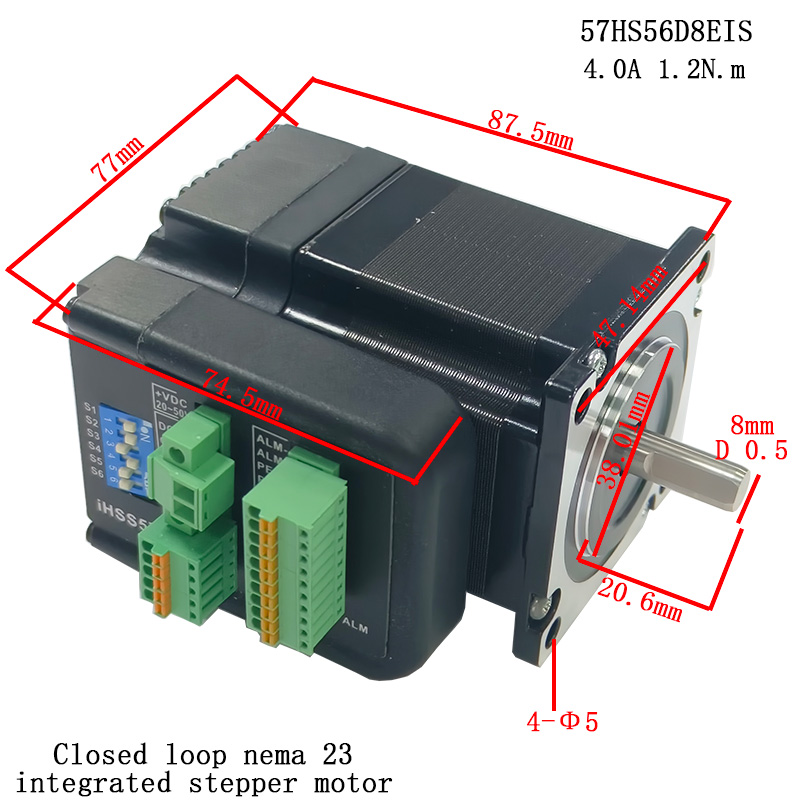 محرك سيرفو Nema 23 مدمج بنظام  - مراجعة Nema 23 Closed Loop Stepper Motor Driver Kit وسعره