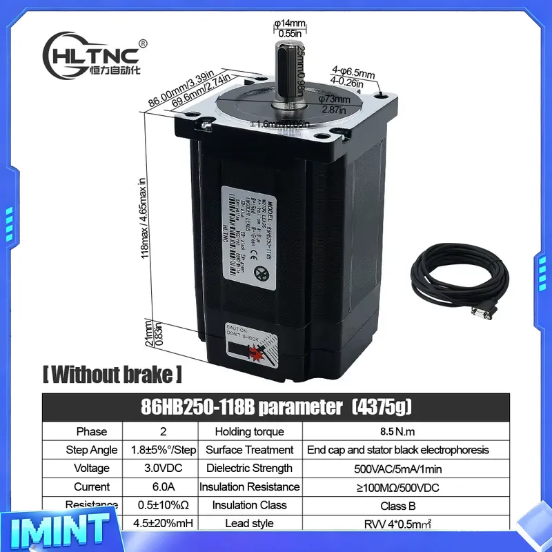 محرك خطوي HLTNC Nema 34 ذو حلق - مراجعة Hybrid Servo Driver Nema 34 8.5Nm وسعره