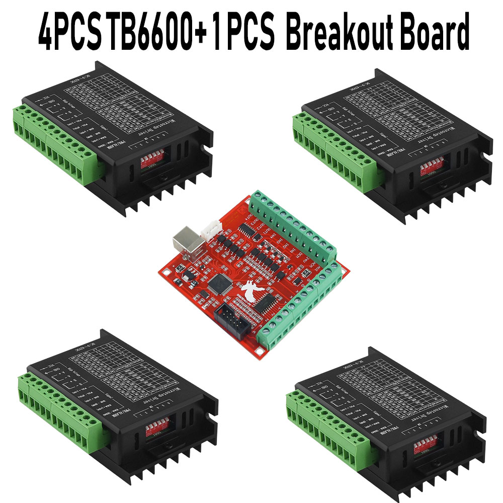 4 قطعة السائر موتور سائق TB660 - مراجعة Mach3 Usb Cnc Controller 4 Axis 100Khz وسعره