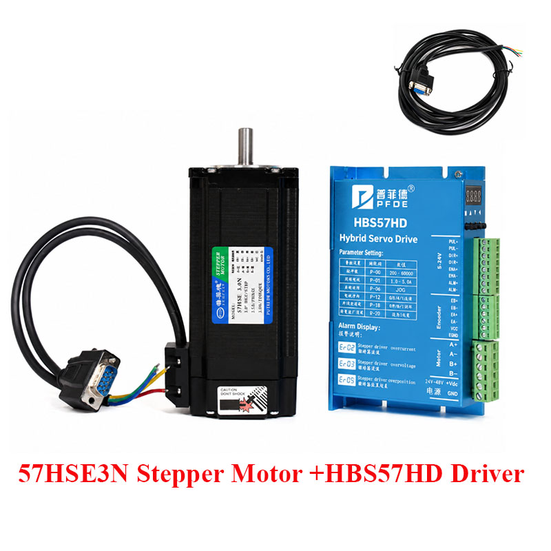محرك خطوي مغلق الدائرة Nema23  - مراجعة Nema 23 Closed Loop Stepper Motor Driver Kit وسعره