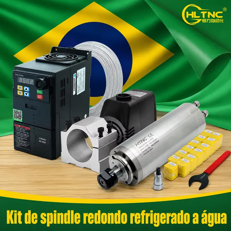 محرك طحن معدني بتبريد مائي 2.2 - مراجعة 2.2Kw Water Cooled Spindle Kit Vfd وسعره
