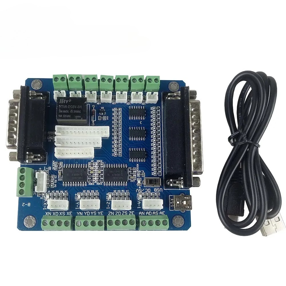 لوحة تحكم Mach3 ذات 5 محاور لم - مراجعة 5 Axis Cnc Breakout Board Interface Mach3 وسعره